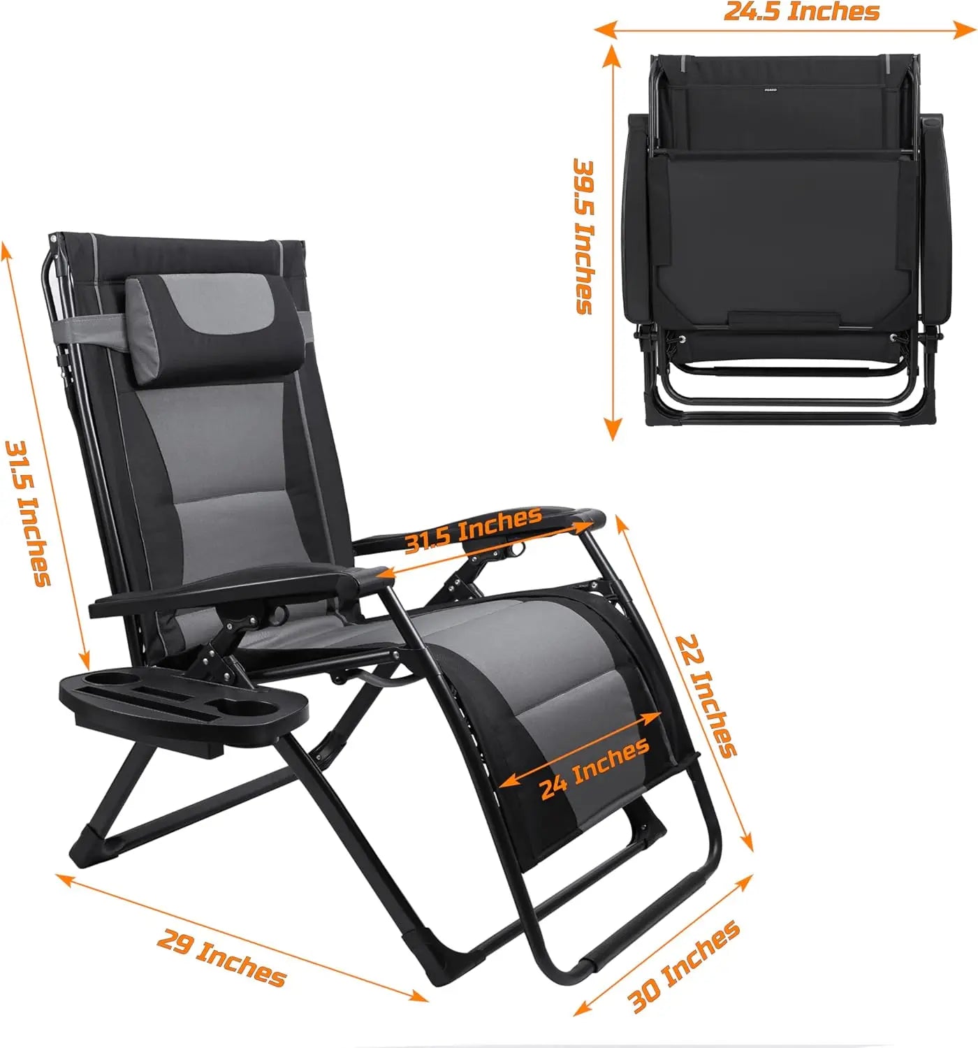 Zero Gravity Folding Recliner Chair For Outdoor Sunshade