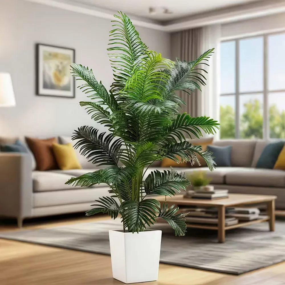 Artificial Palm Tree With Lifelike Leaves For Indoor Outdoor Decor