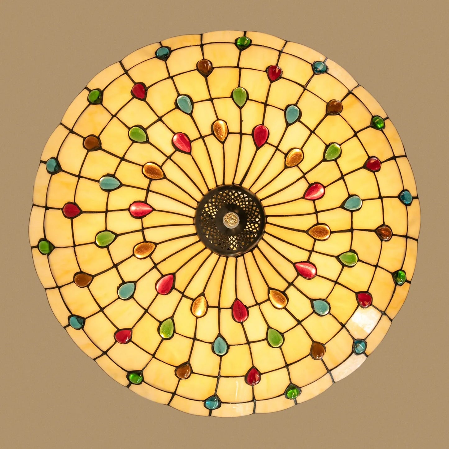 Tiffany Style Stained Glass Pendant Lamp For Dining Room