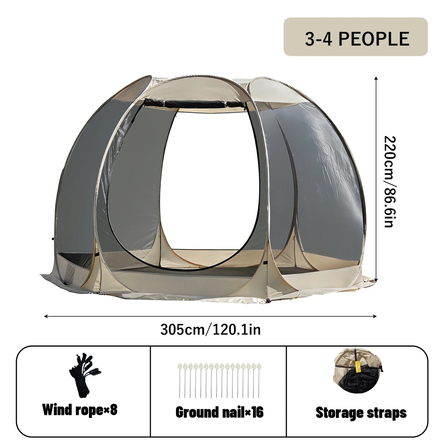 Pakicetus Instant Pop Up Screen Tent Mosquito Proof Outdoor Shelter