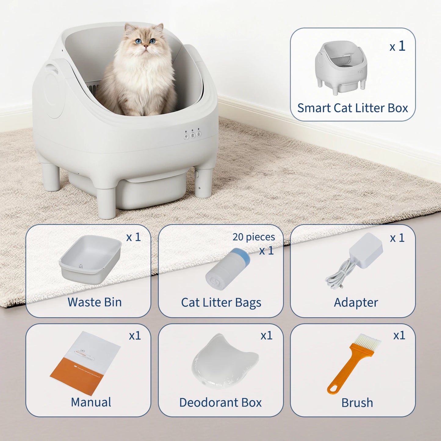HiMISS Self Cleaning Automatic Cat Litter Box With App Control