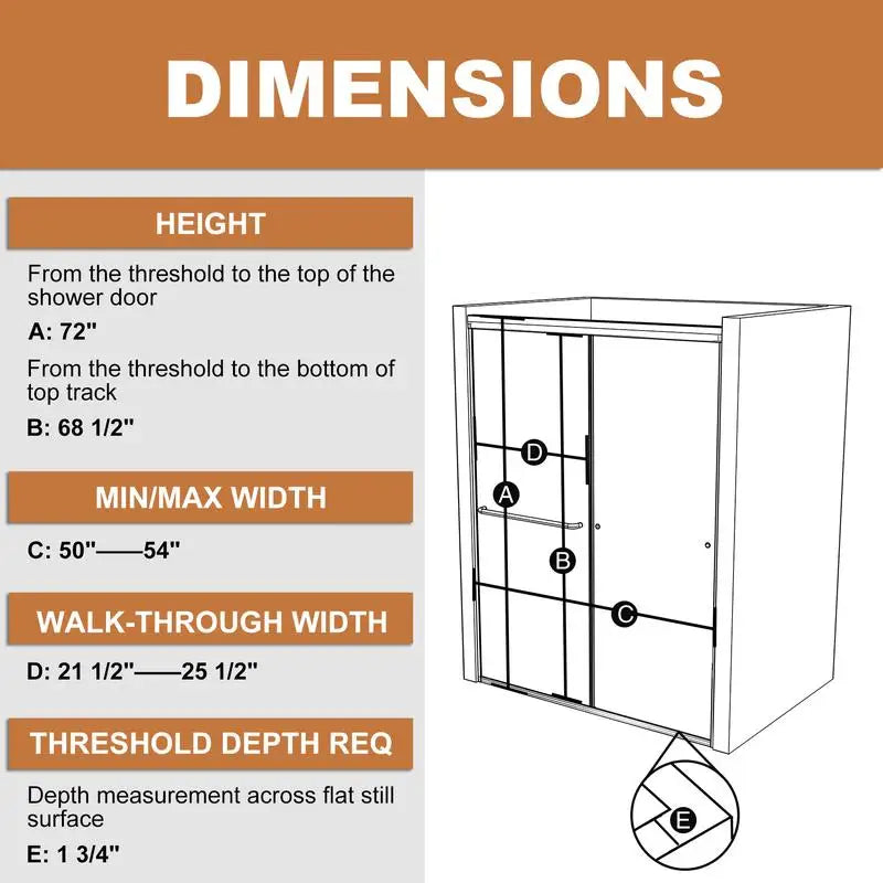 Sliding Shower Door With Matte Frame And Clear Glass
