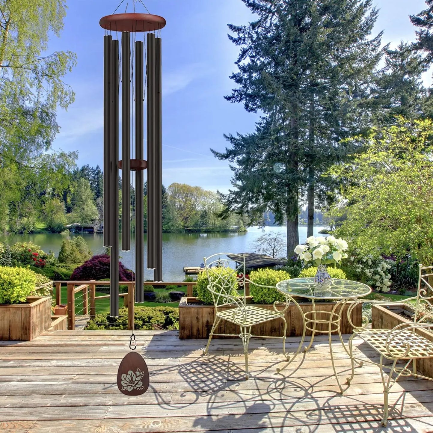 Deep Tone Wind Chimes for Outdoor Memorial and Garden Decor