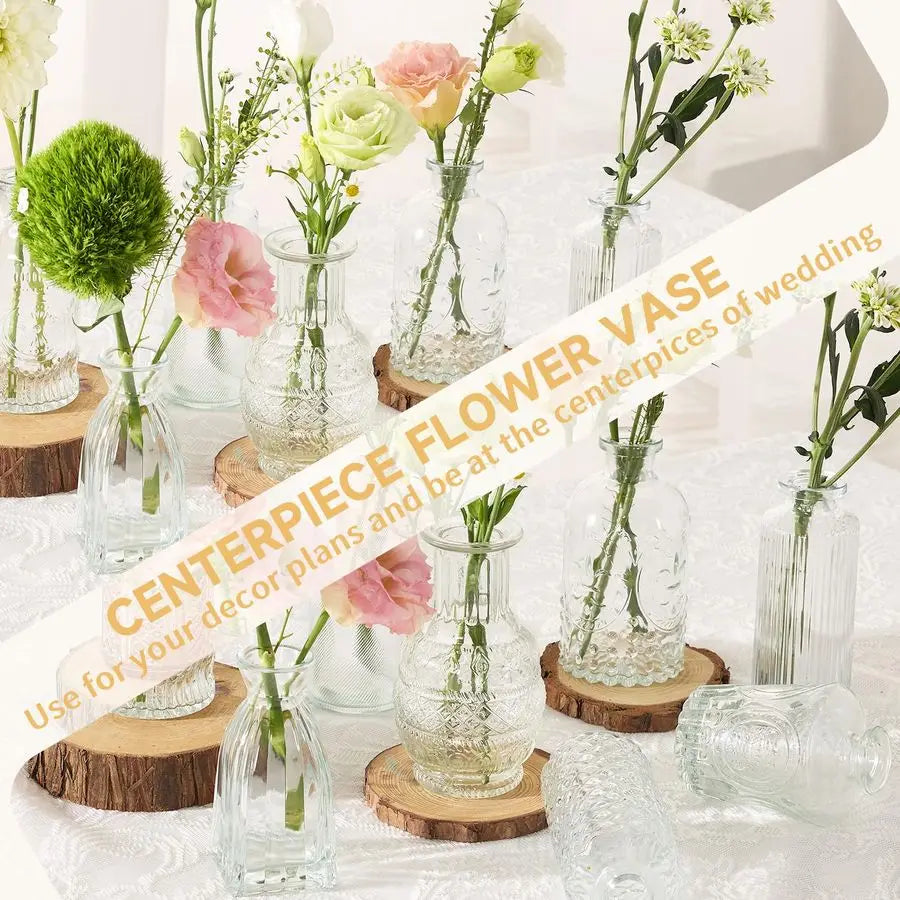 32 Piece Bud Vase Set Vintage Glass Vases For Wedding Centerpieces
