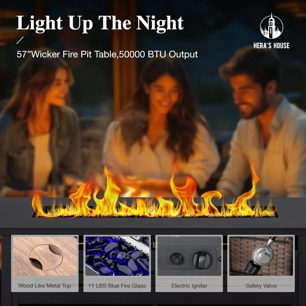 All Weather Wicker Outdoor Patio Conversation Set With Ottomans