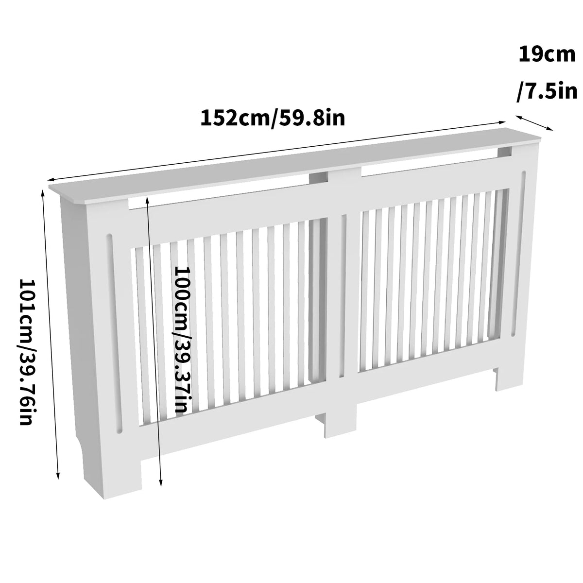 Modern MDF Radiator Cover Cabinet With Strong Grill Shelf