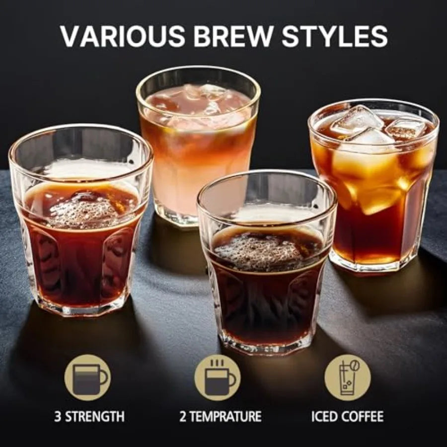 SHXI Programmable Coffee Maker With Grinder For Hot Cold Brew