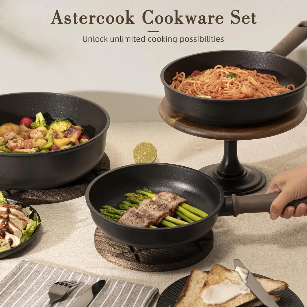 Nonstick Pots And Pans Set Titanium Induction Cookware PFOS Free