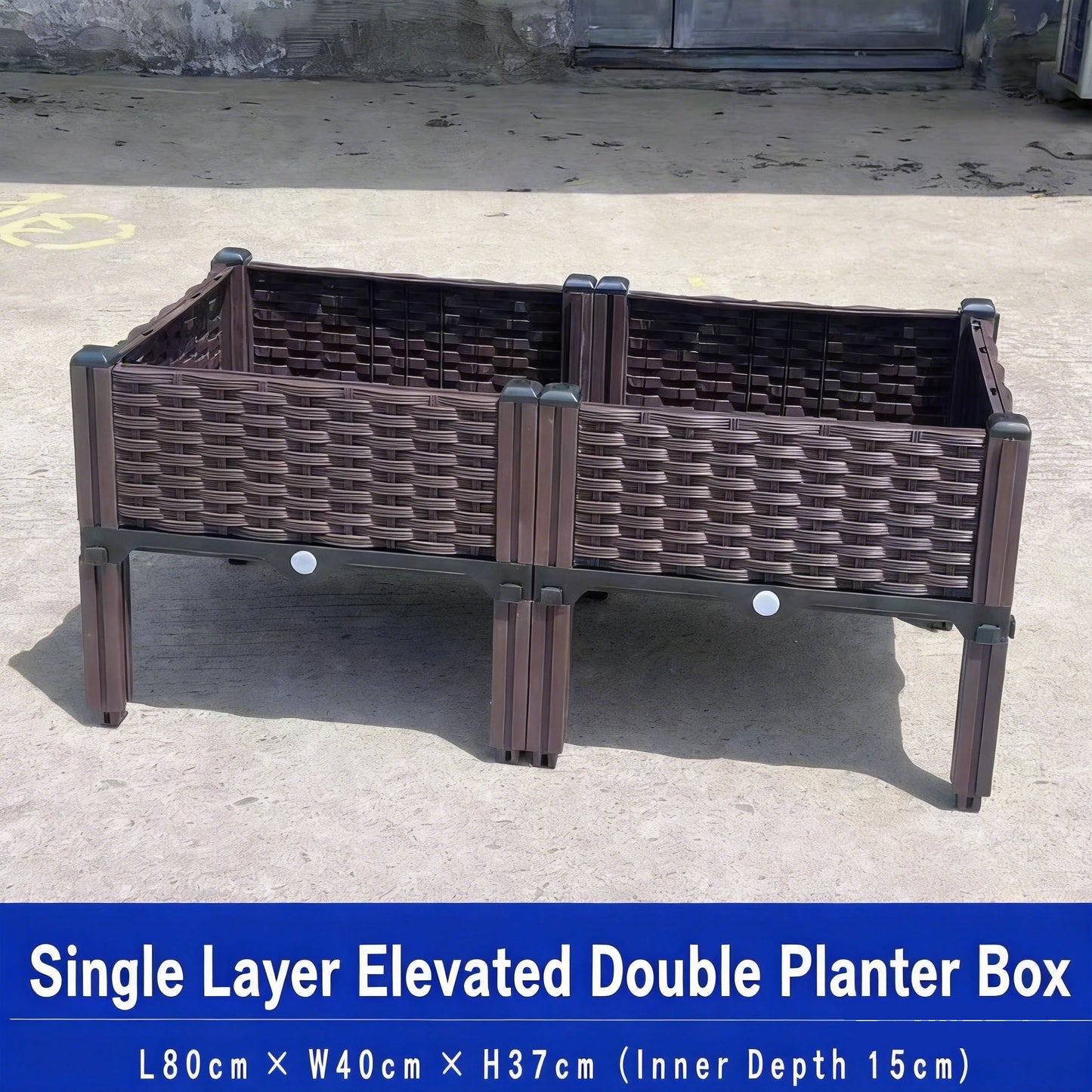 Multifunctional Raised Planter Box With Legs For Outdoor Gardens And Balconies