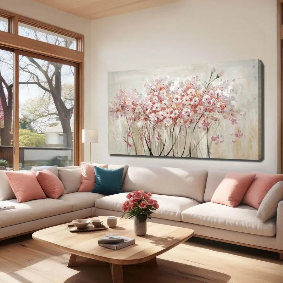 Floral Oil Painting Canvas Art Wall Decor Modern Botanical