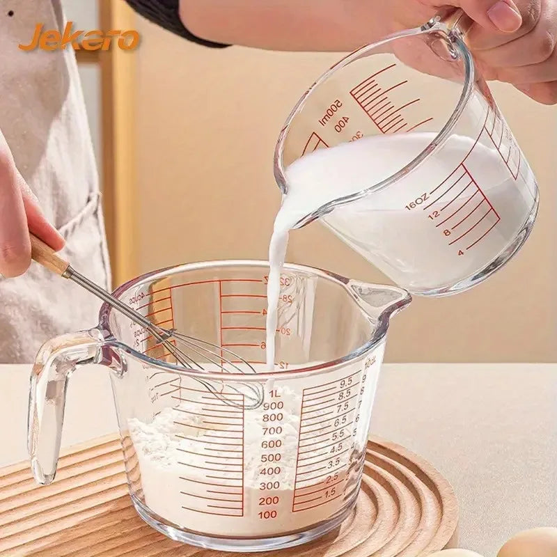 Borosilicate Glass Microwave Heat Resistant Measuring Cup With Precision Scale