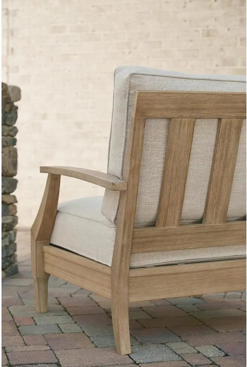 Clare View Outdoor Lounge Chair With Eucalyptus Wood