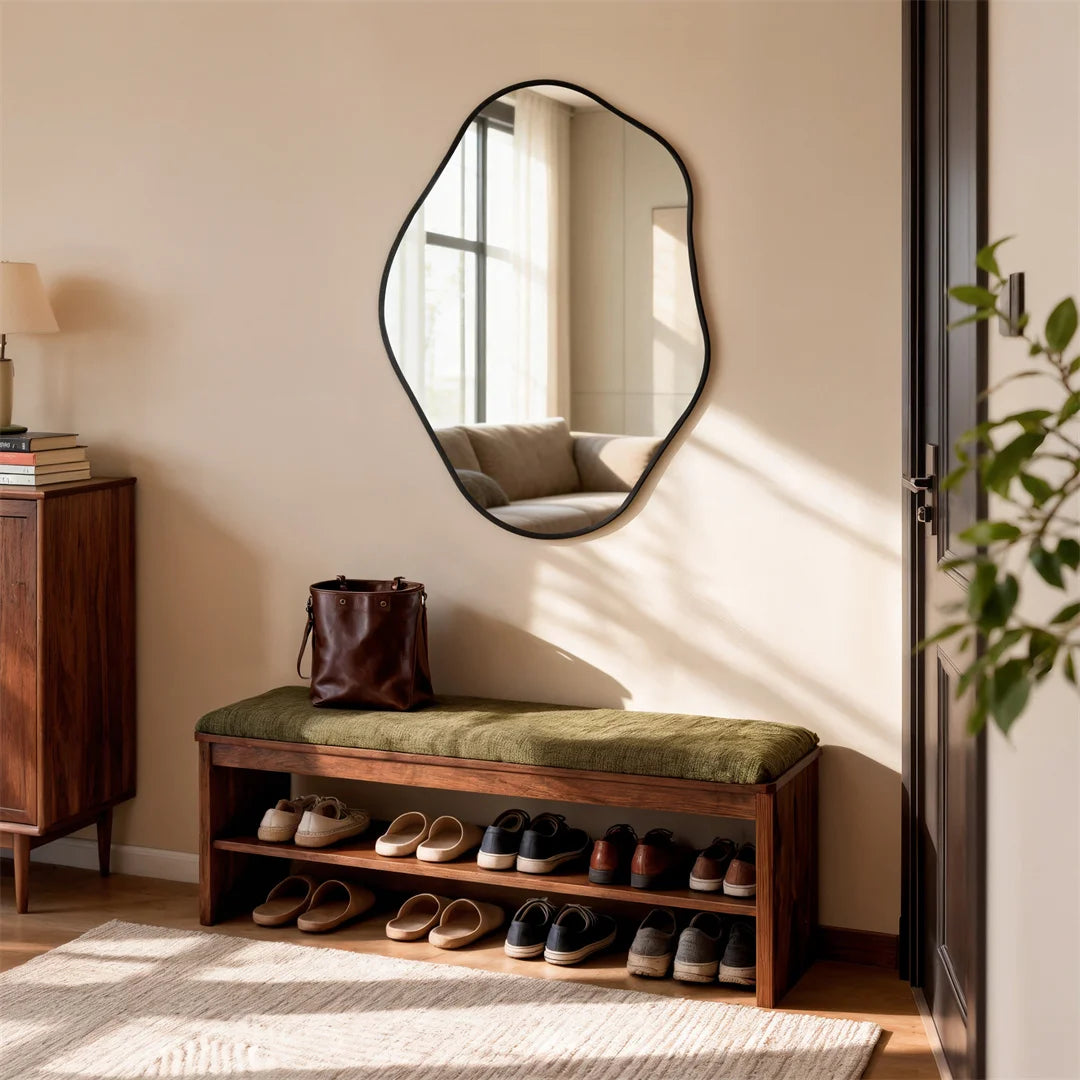 LUVODI Irregular Wall Mounted Vanity Mirror Aluminum Frame