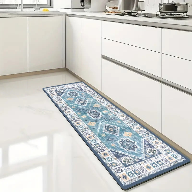 Bohemian Kitchen Floor Mat With Super Absorbent Anti Slip