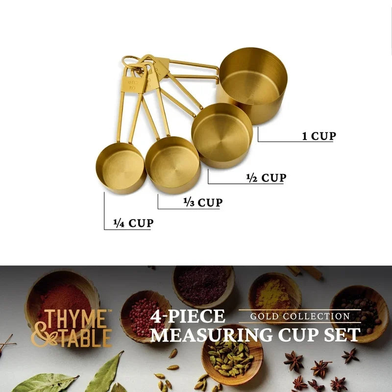 4-Piece Stainless Steel Nesting Measuring Cup Set