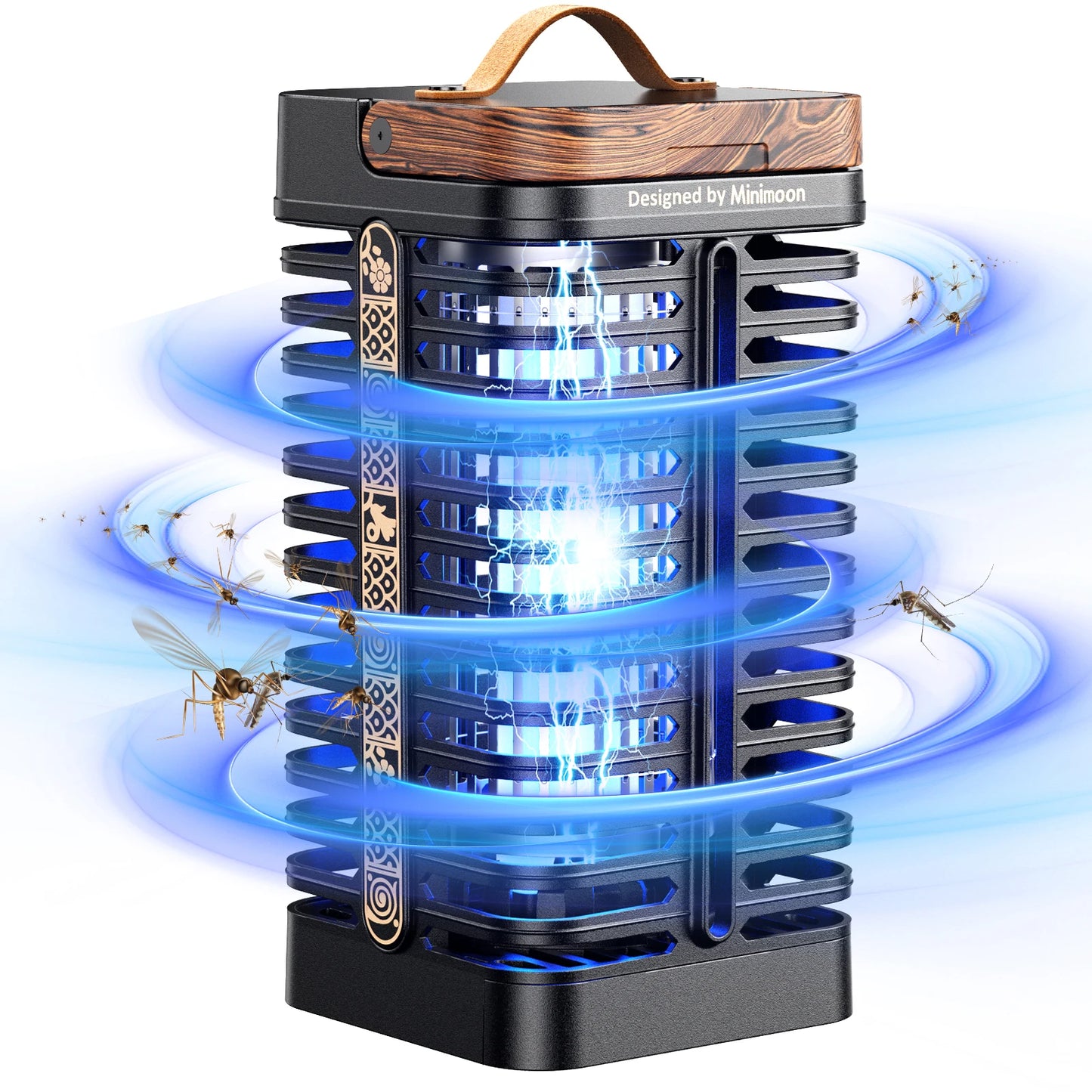 Minimoon Bug Zapper Outdoor 4200V Dual LED IPX4 Insect Trap