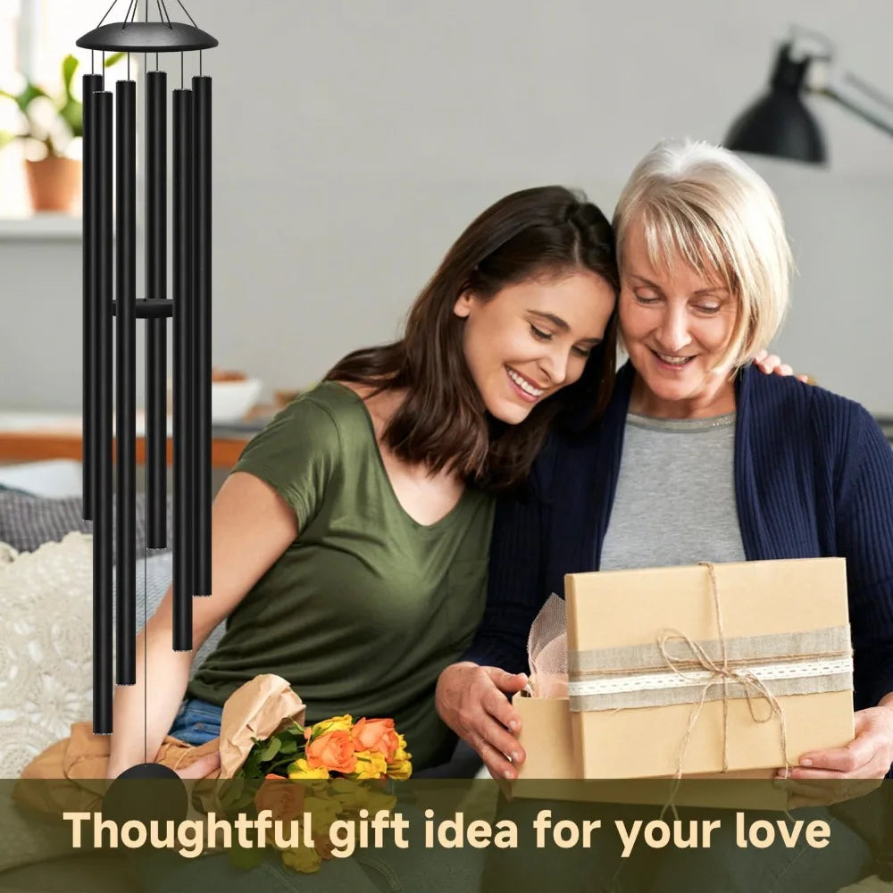Outdoor Wind Chimes Deep Tone With Aluminum Tubes For Relaxing Garden Decor