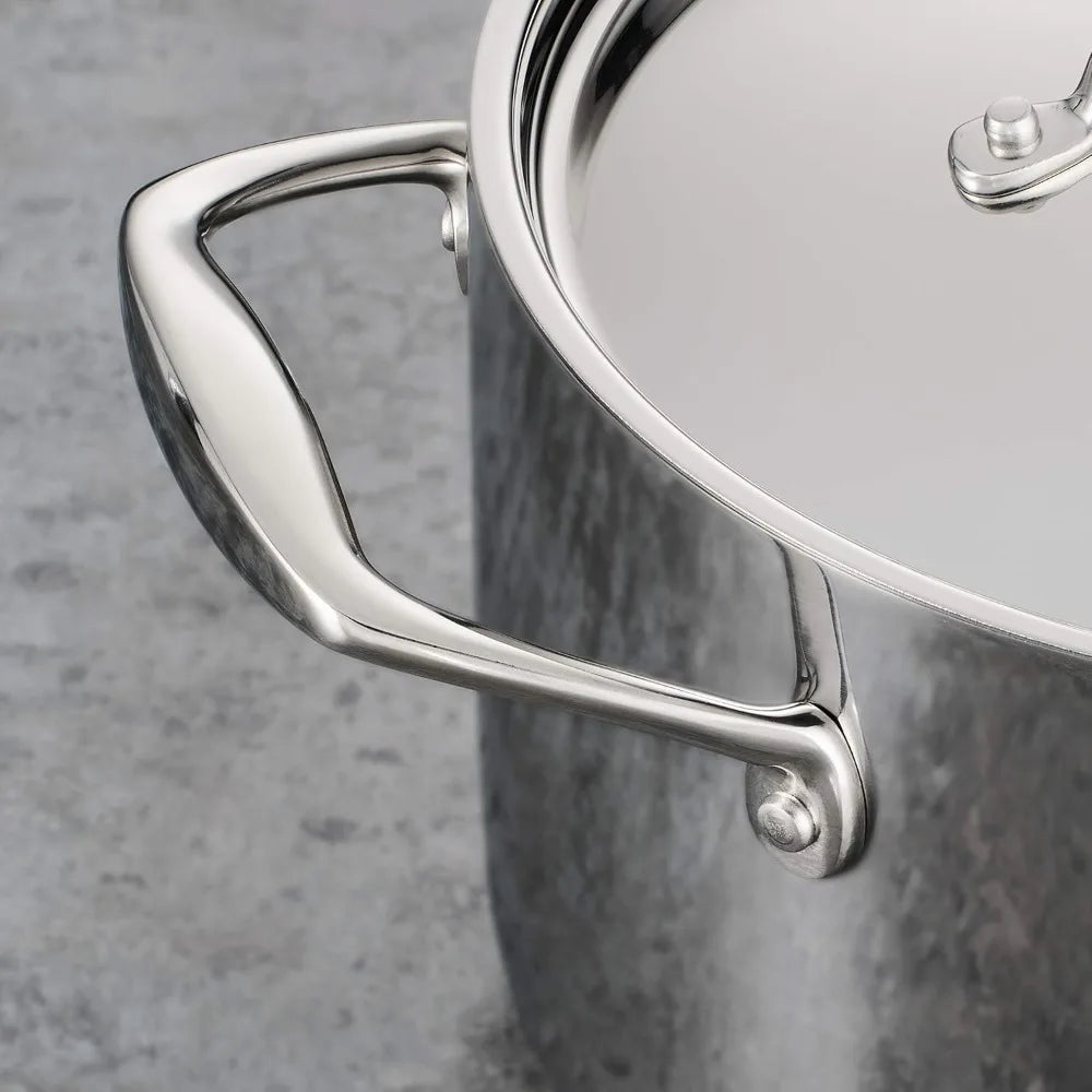 DAFIFY Signature Tri-Ply Stainless Steel 12-Piece Cookware Set With Lids