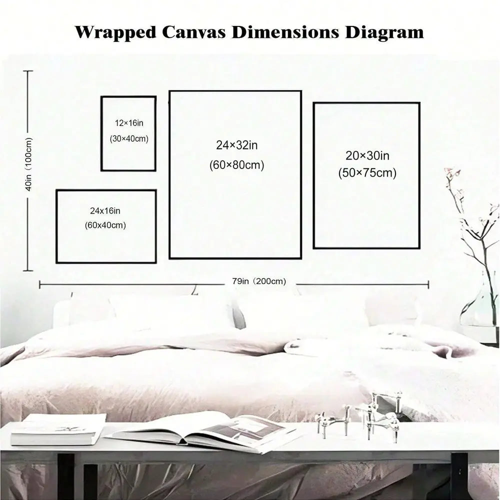 XMSJ Botanical Ikebana Canvas Wall Art for Living Room