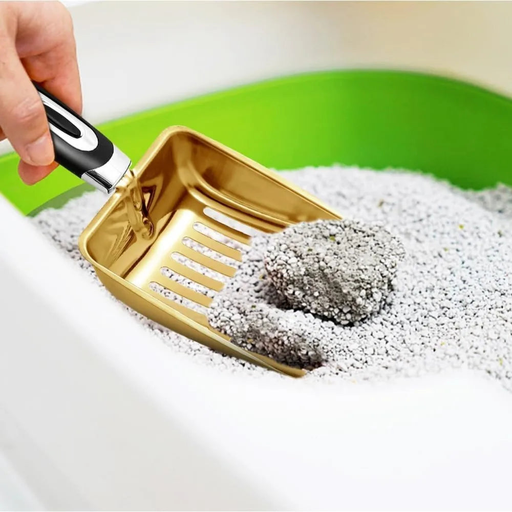 Stainless Steel Cat Litter Scoop Durable Mesh Scooper
