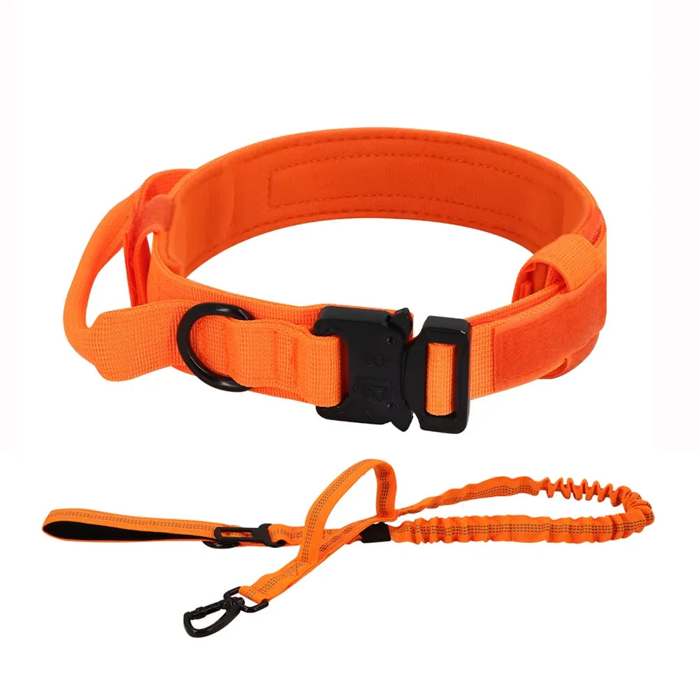 Dog Training Collar And Leash Set, Adjustable Tactical Collar
