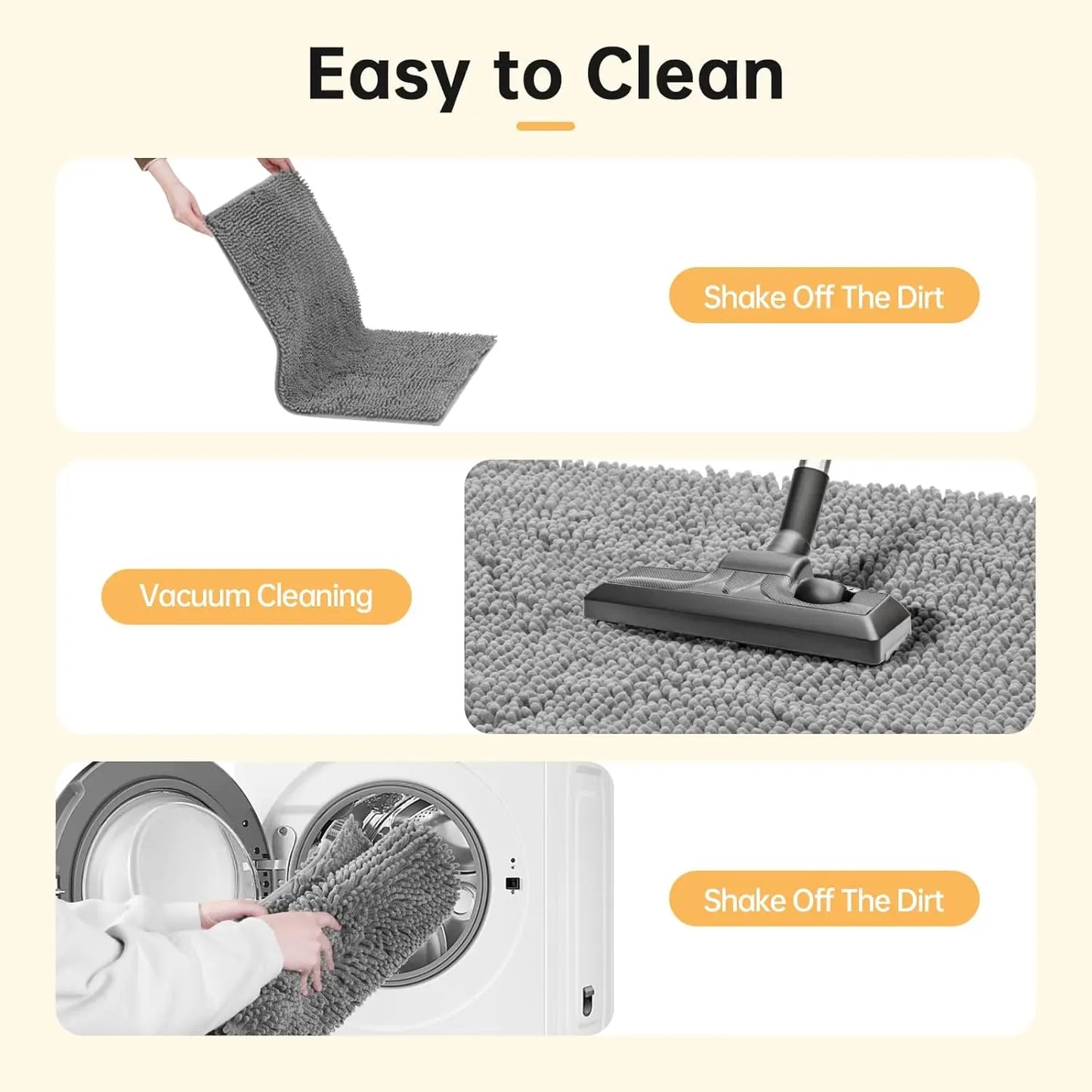 Chenille Dog Door Mat Washable Non Slip Indoor Rug