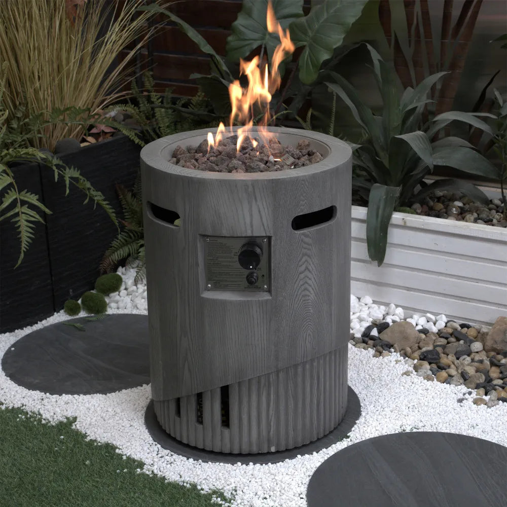 32,000 BTU CSA Certified Gas Fire Pit With Lava Stone