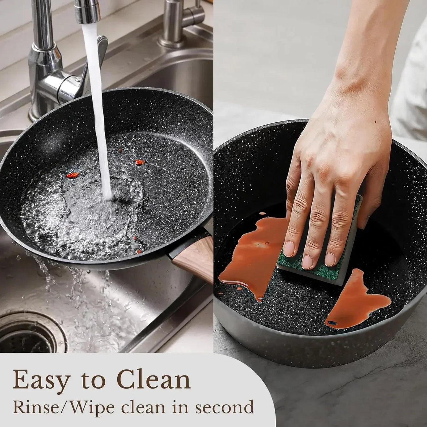 Nonstick Ceramic Pots And Pans Set Induction Compatible Non Toxic