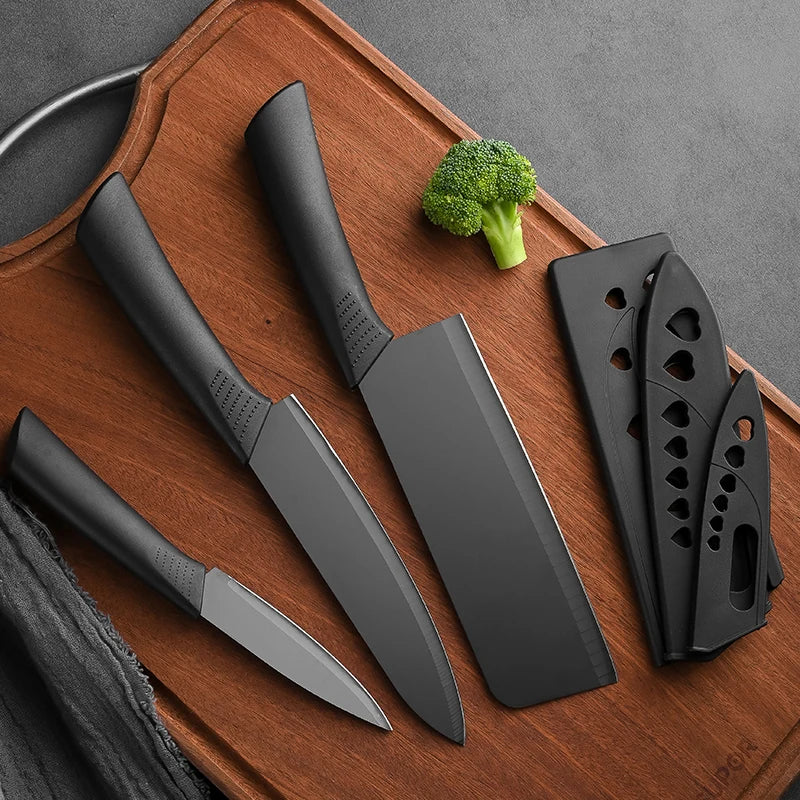 7-Piece Stainless Steel Kitchen Knife Set With Ergonomic Handles