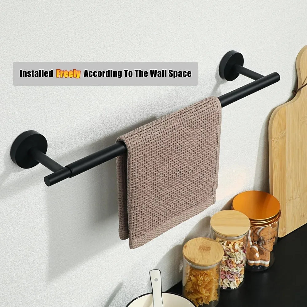 Bathroom Accessories Set 6-Piece Hardware Towel Bar