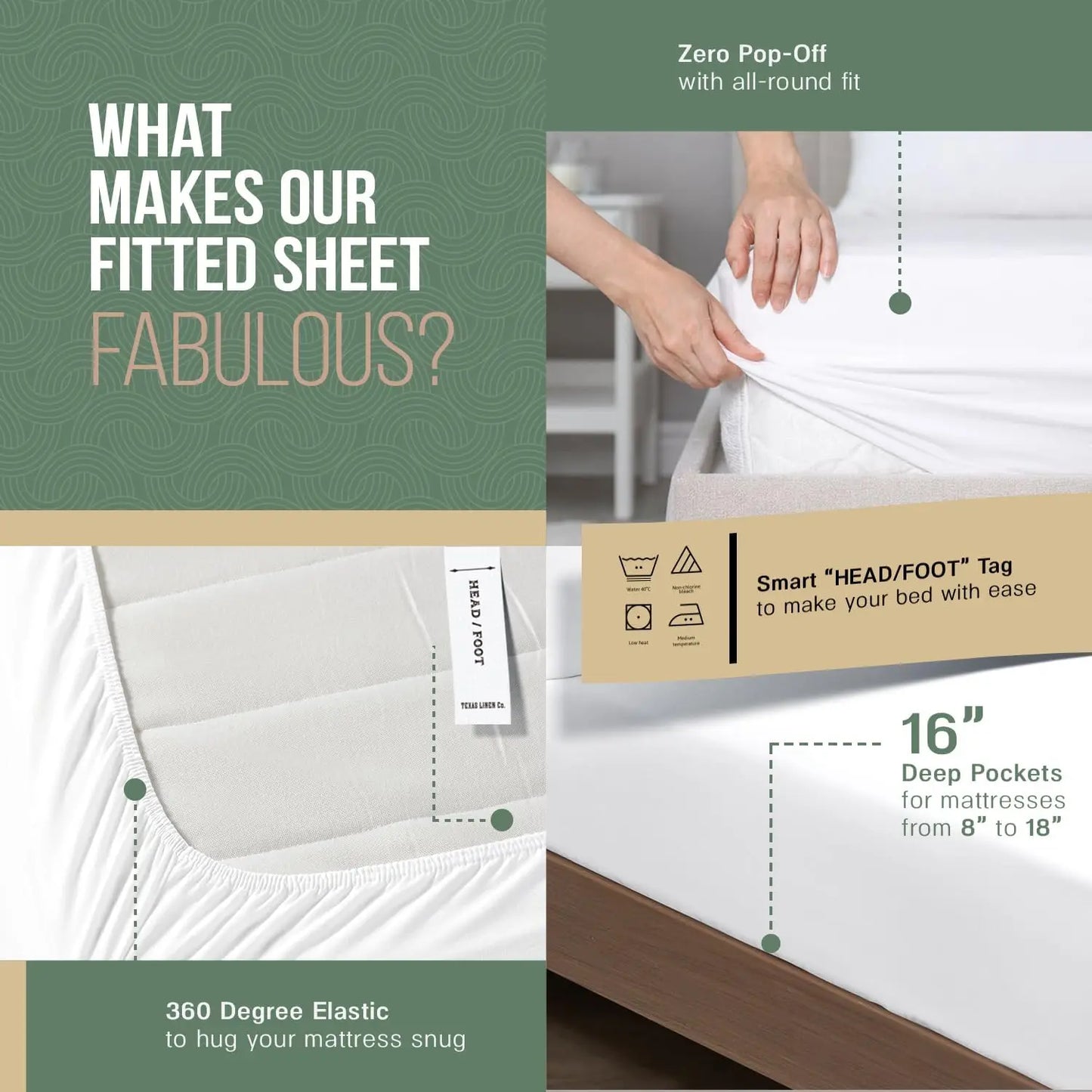 Organic Cotton Percale Sheet Set 4 Piece Soft Breathable Hotel Quality Bedding
