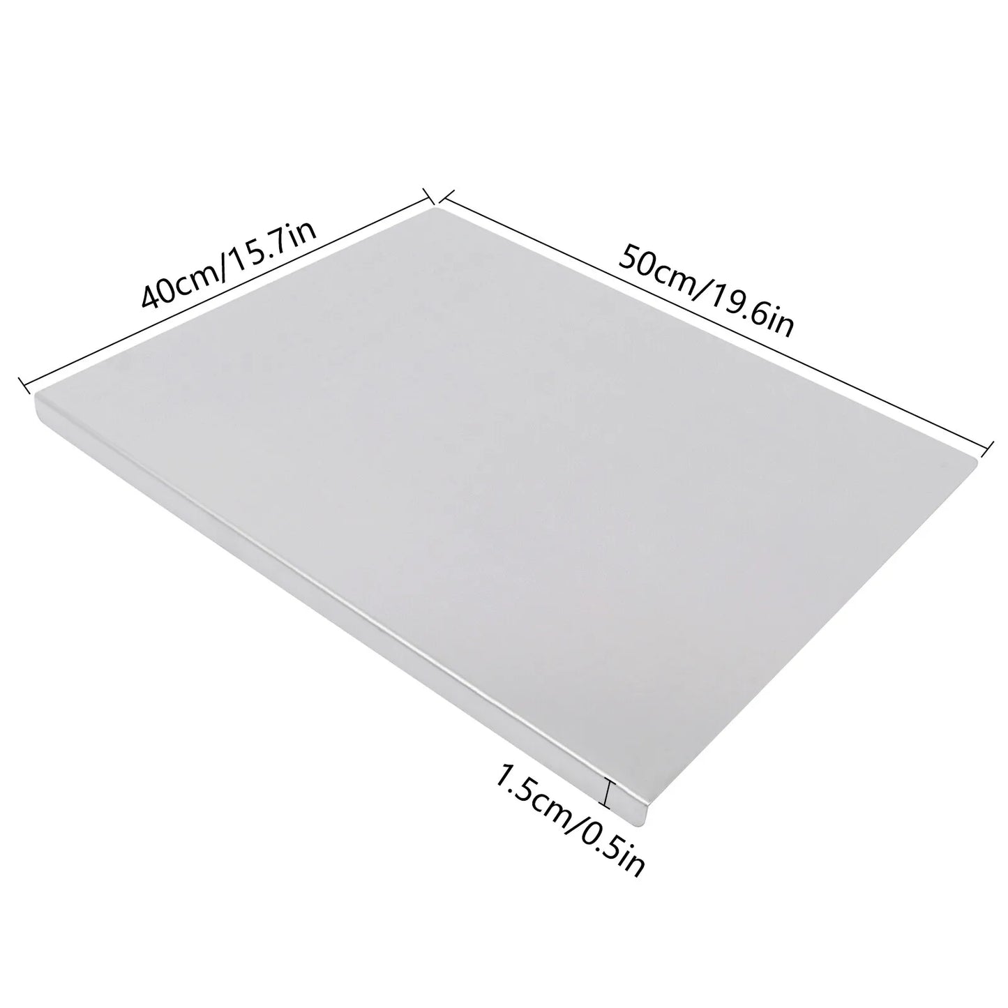 Bymaocar L Shaped Stainless Steel Cutting Board Non Slip Easy Clean