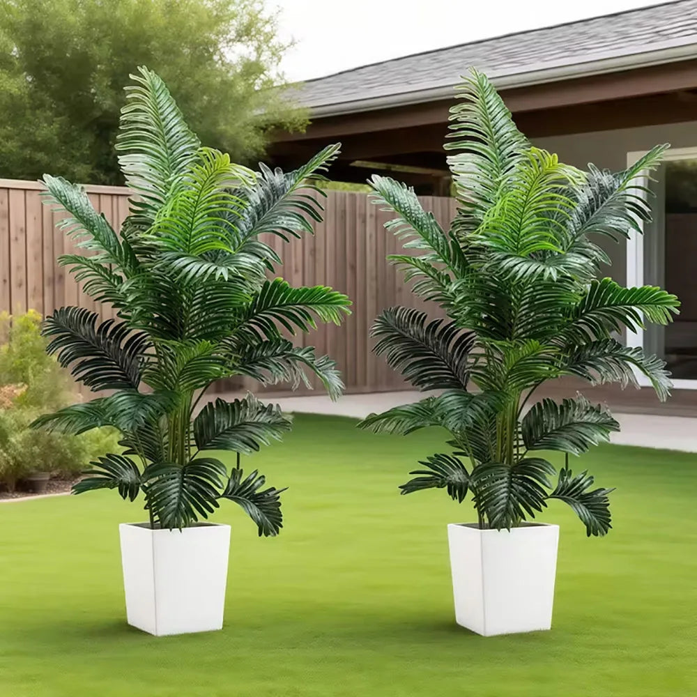 Artificial Palm Tree With Lifelike Leaves For Indoor Outdoor Decor
