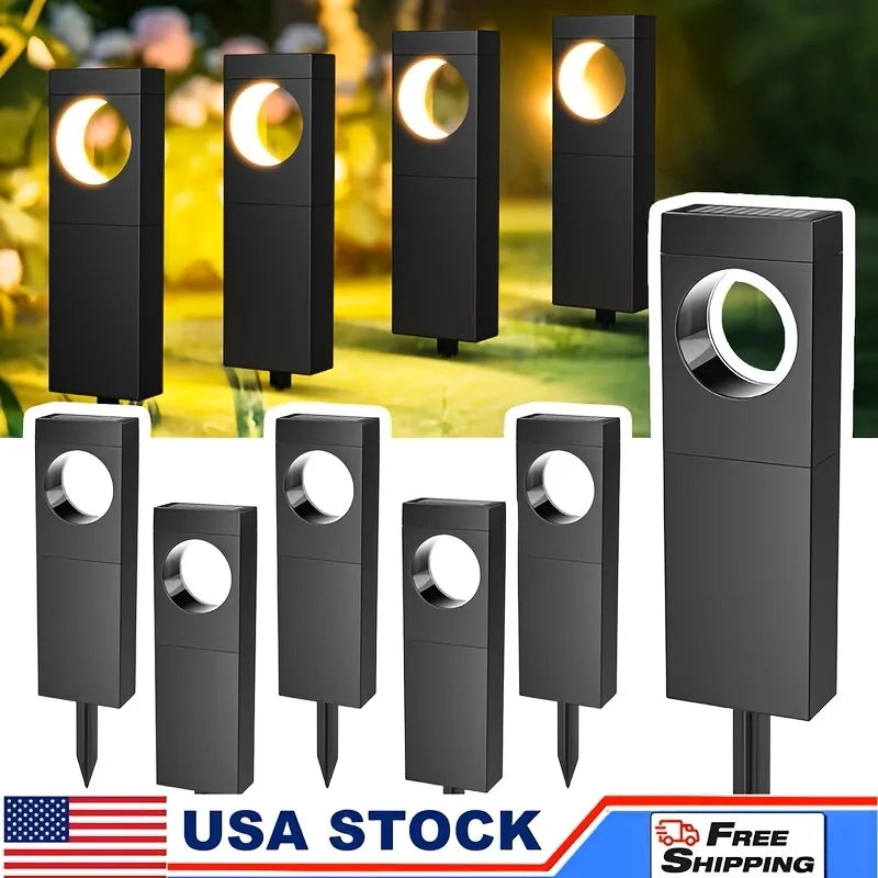 Solar Pathway Lights Outdoor Waterproof LED Garden Path Lights Auto On Off