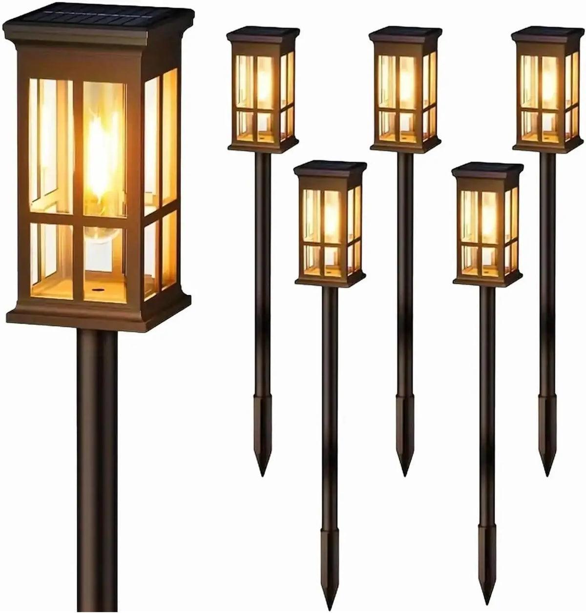 Solar Powered LED Pathway Lights Waterproof Outdoor Landscape Garden Lighting