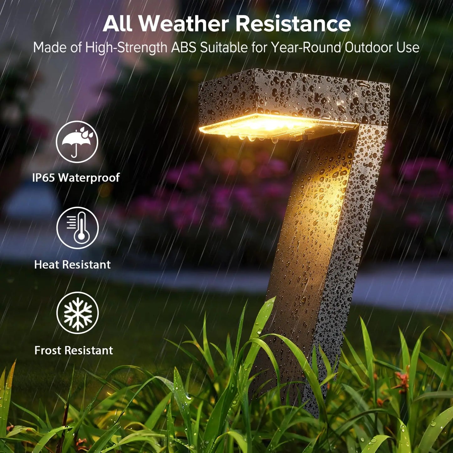 Bright LED Solar Pathway Lights IP65 Waterproof Outdoor Garden