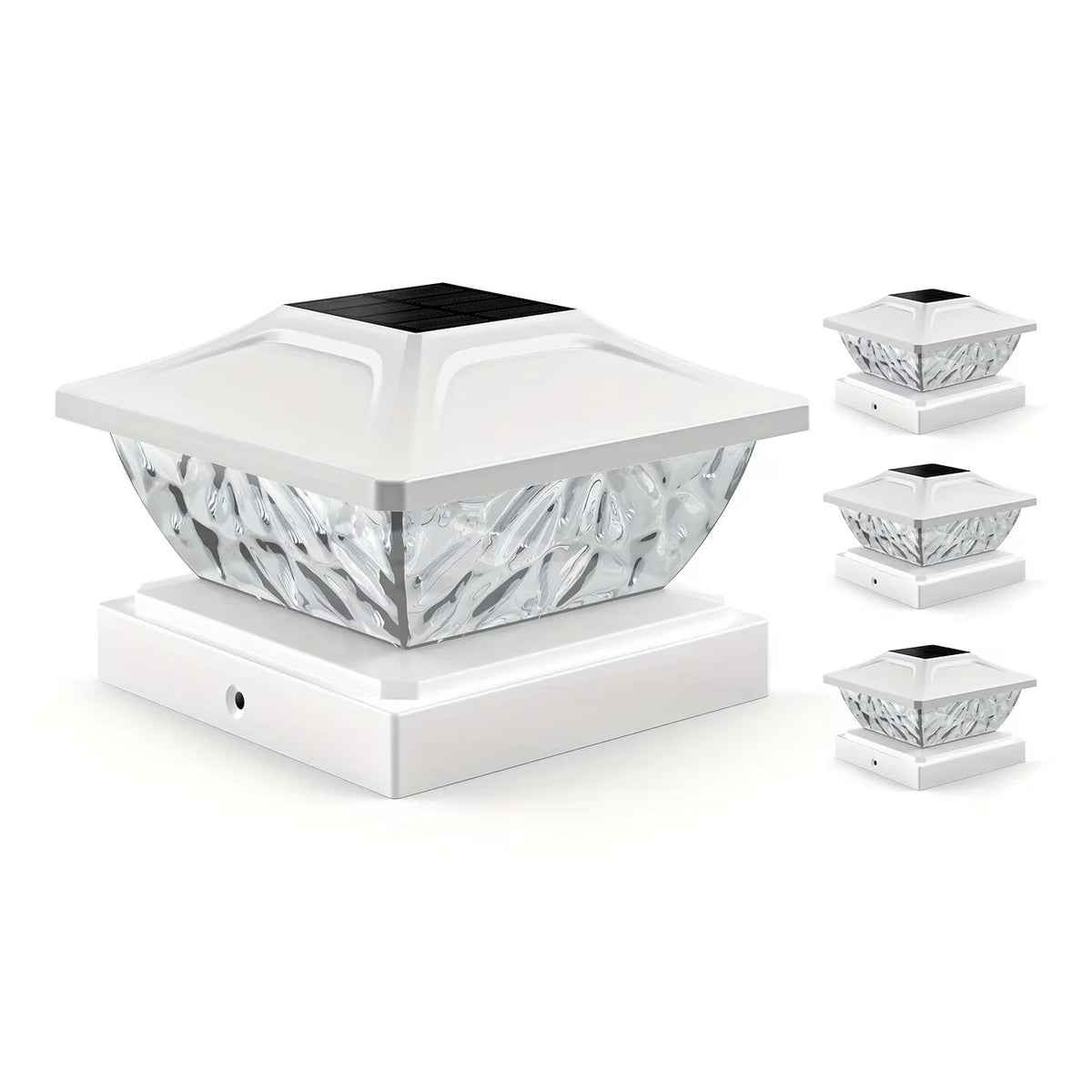 KPSTEK Solar Outdoor Fence Light Waterproof Led Garden Pillar Lamp