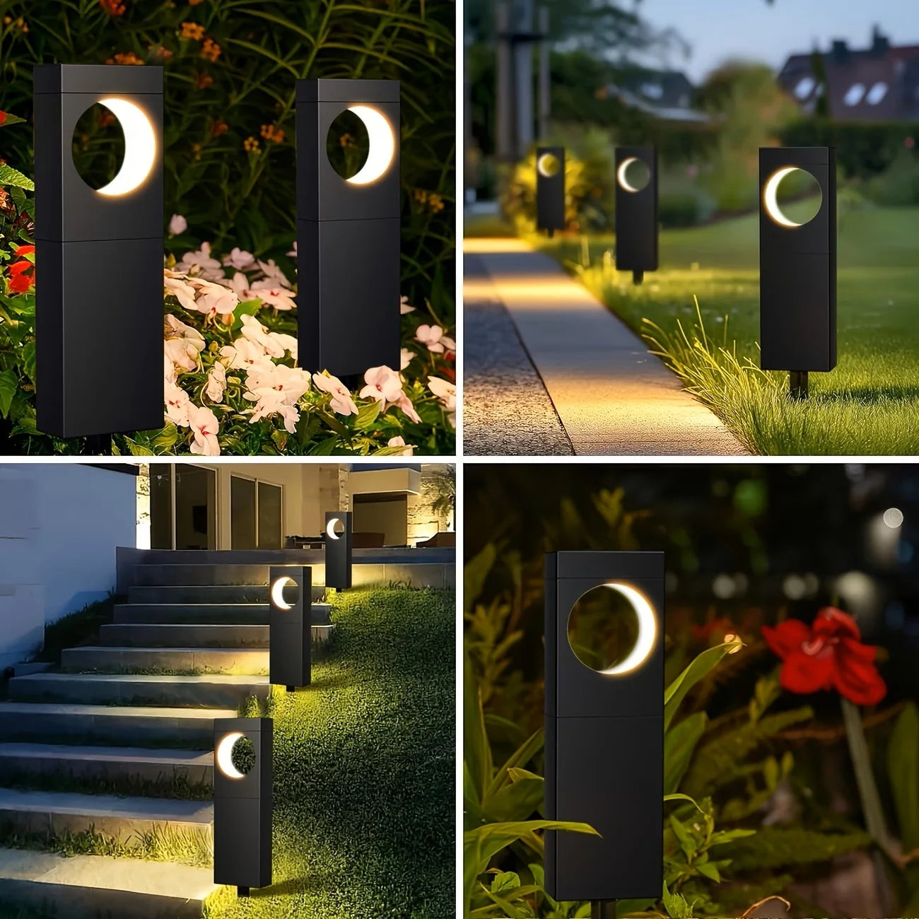 Solar Pathway Lights Outdoor Waterproof LED Garden Path Lights Auto On Off