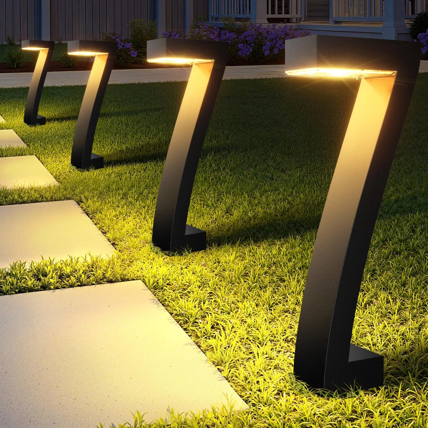 Bright LED Solar Pathway Lights IP65 Waterproof Outdoor Garden