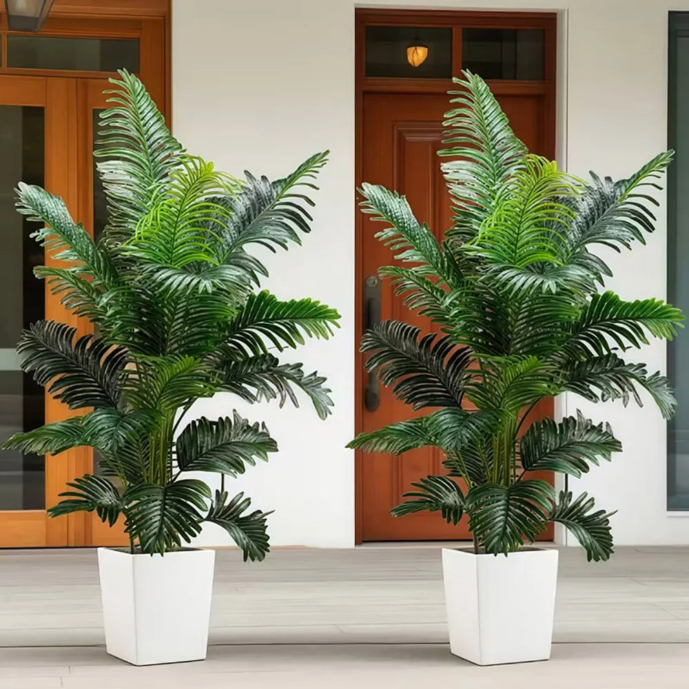 Artificial Palm Tree With Lifelike Leaves For Indoor Outdoor Decor