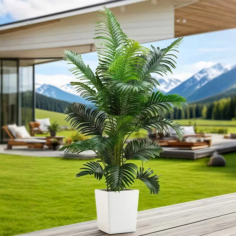 Artificial Palm Tree With Lifelike Leaves For Indoor Outdoor Decor
