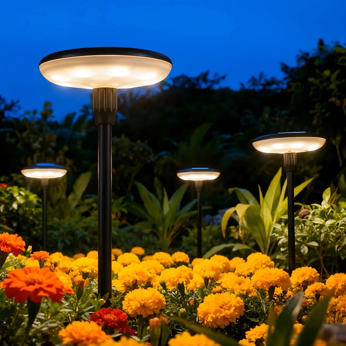 Kpstek Solar Garden Pathway Lights IP65 Waterproof Led Landscape Decor