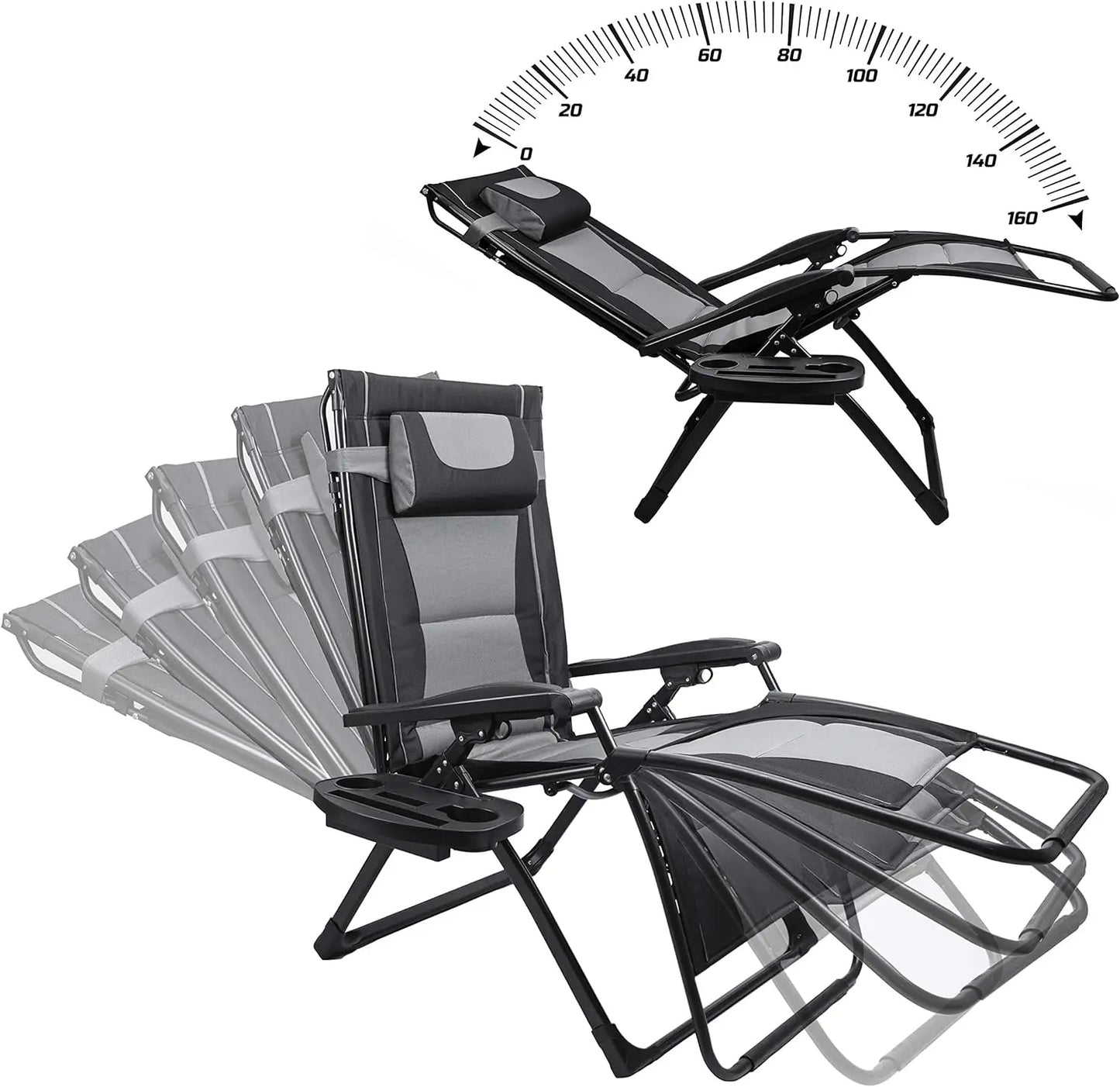 Zero Gravity Folding Recliner Chair For Outdoor Sunshade
