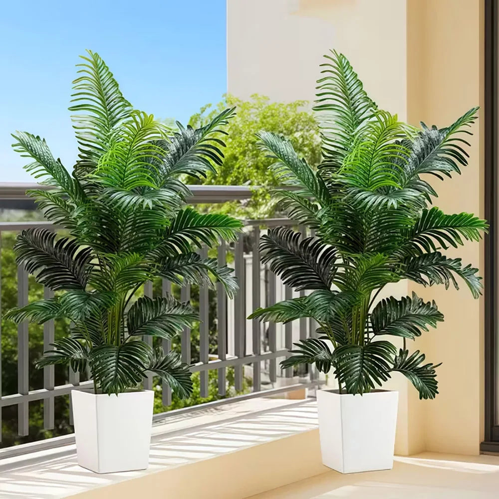 Artificial Palm Tree With Lifelike Leaves For Indoor Outdoor Decor