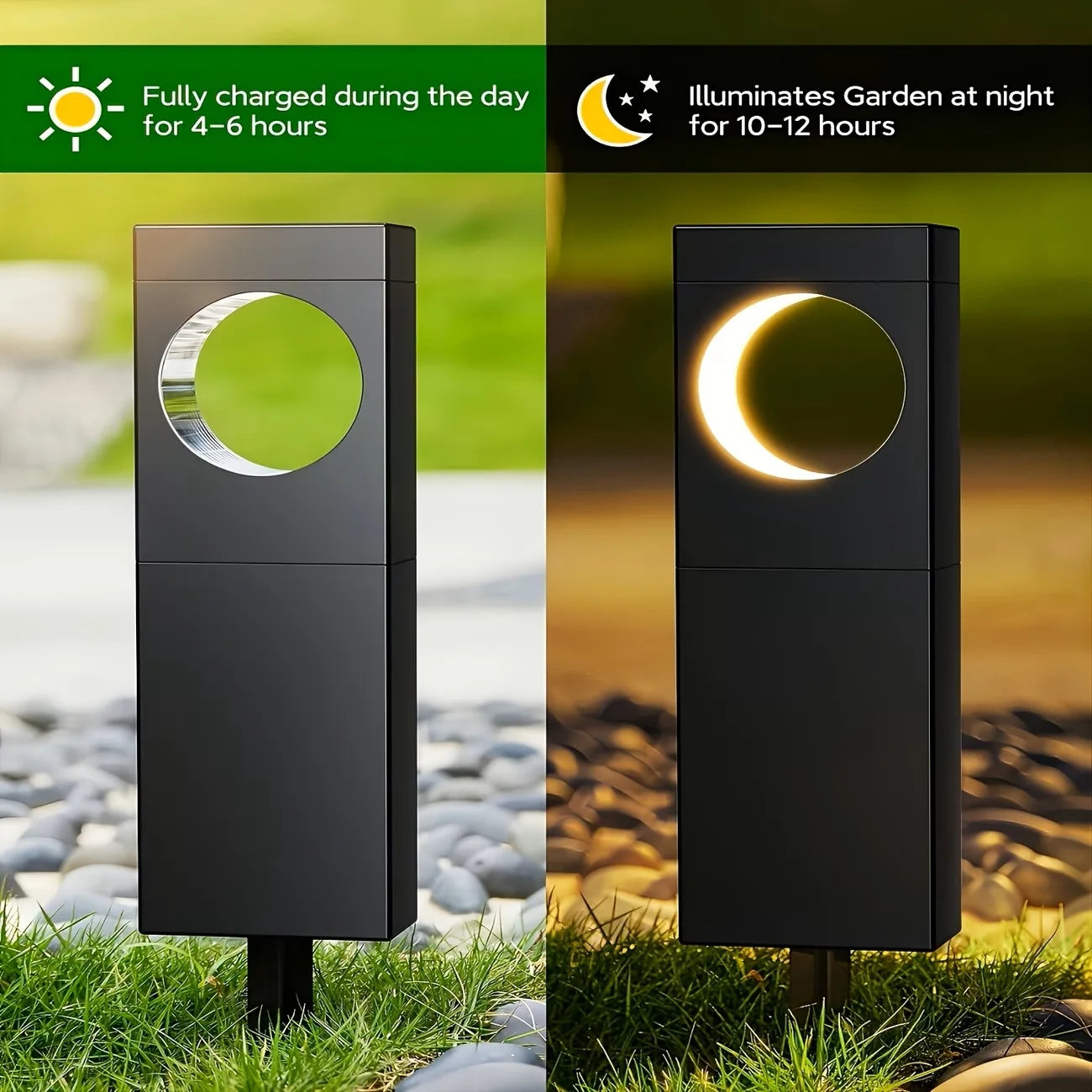 Solar Pathway Lights Outdoor Waterproof LED Garden Path Lights Auto On Off