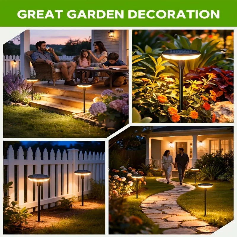 Kpstek Solar Garden Pathway Lights IP65 Waterproof Led Landscape Decor