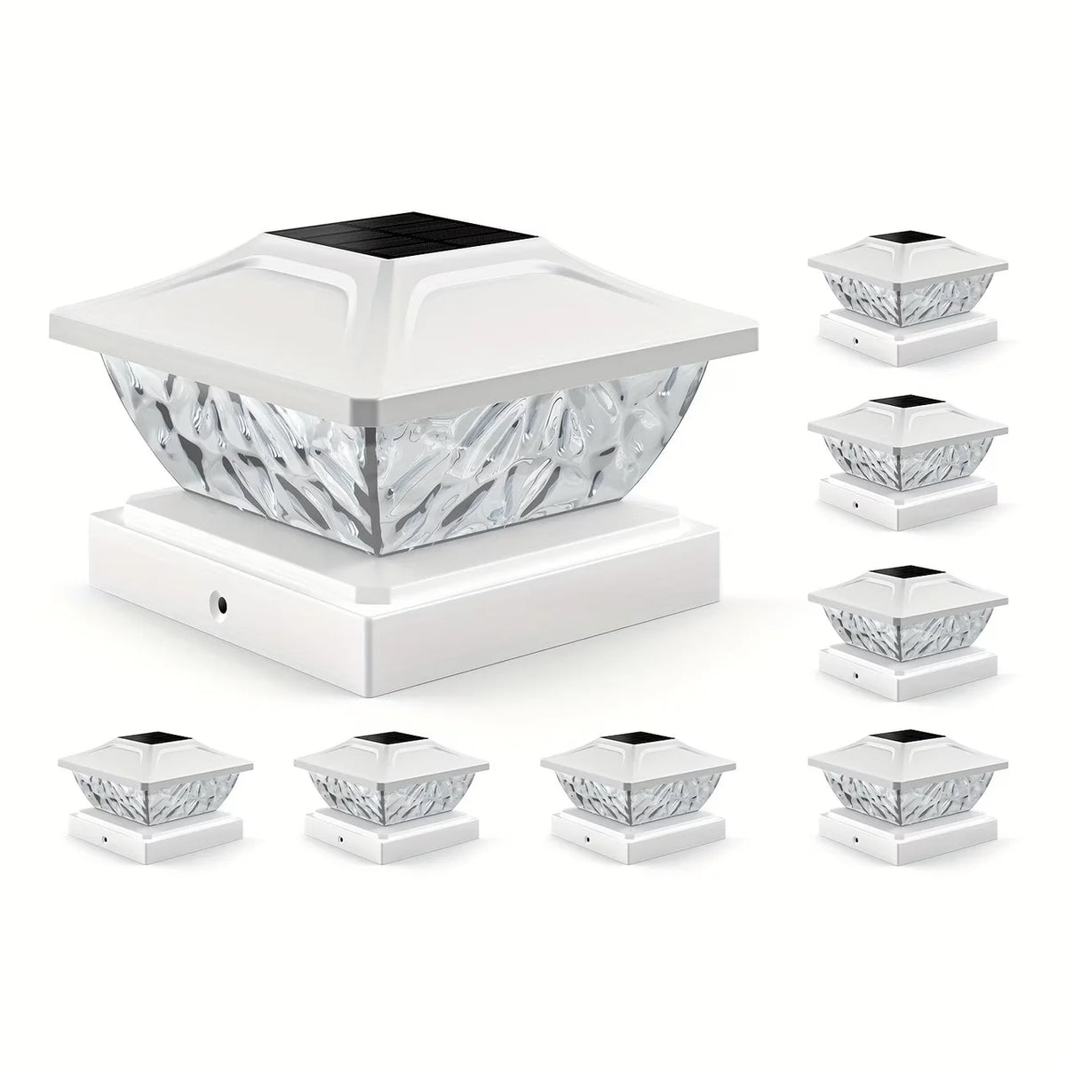 KPSTEK Solar Outdoor Fence Light Waterproof Led Garden Pillar Lamp