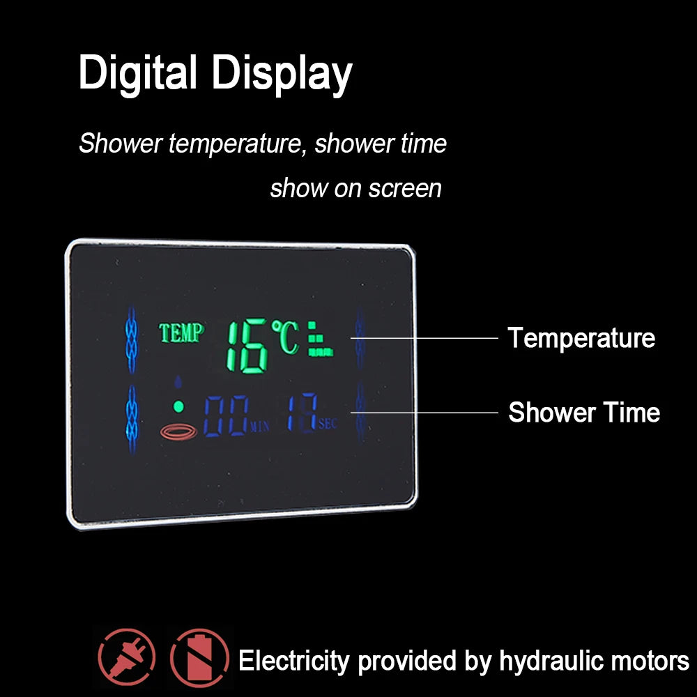 MYQualife LED Shower Panel System With Spa Massage Jets