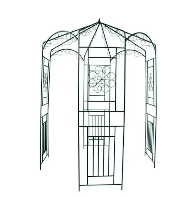 Wrought Iron Garden Arch Arbor For Climbing Plants Outdoor Yard