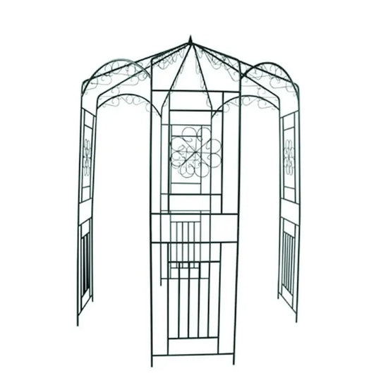 Wrought Iron Garden Arch Arbor For Climbing Plants Outdoor Yard